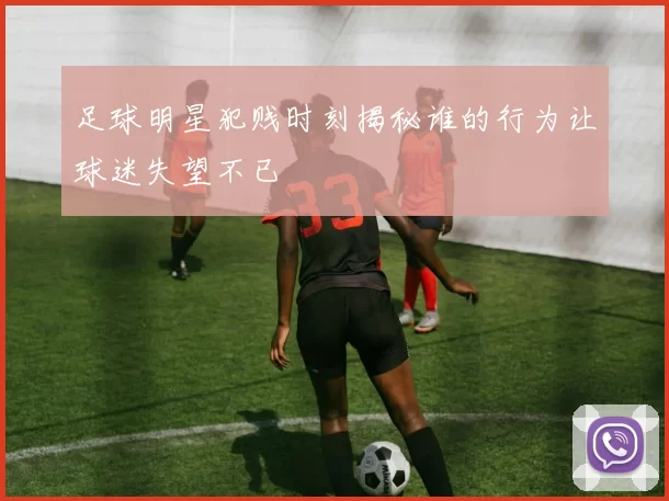 足球明星犯贱时刻揭秘谁的行为让球迷失望不已